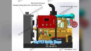 Macchina per la produzione di bottiglie in PET.