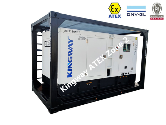 ATEX ha certificato la struttura di sollevamento integrata diesel silenziosa del gruppo elettrogeno 60KVA di zona 2