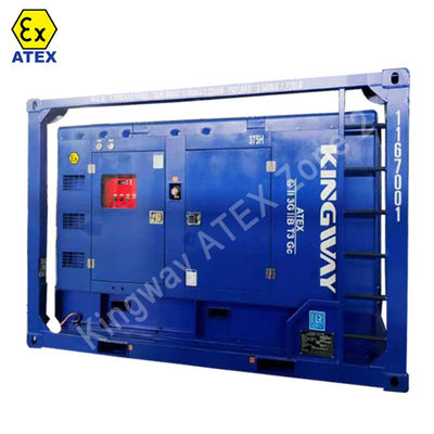 Generatore offshore da 80 KVA per attività pesanti ATEX zona 2 montato in DNV 2.7-1 Skid