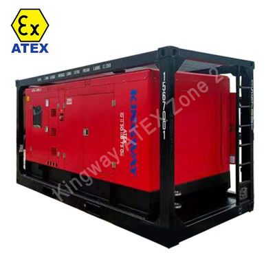 Certificazione ATEX in 3 fasi DNVGL 2.7-1 telaio a scivolo 400kva zona2 generatore diesel a prova di esplosione set piattaforma offshore