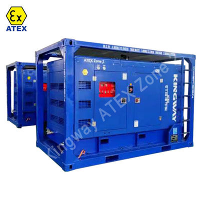 OEM Customized ATEX 3phase 200kw zona2 set di generatori diesel a prova di esplosione DNVGL 2.7-1 motore di servizio di piattaforma a telaio a pattinaggio