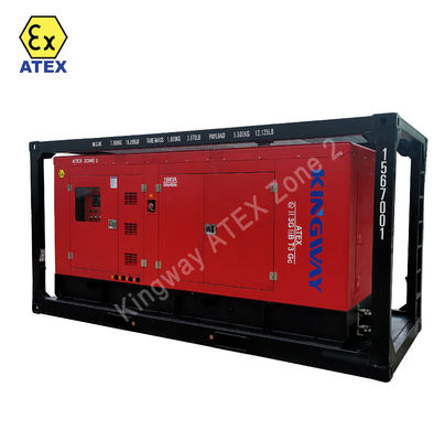 OEM Customized ATEX 3phase 200kw zona2 set di generatori diesel a prova di esplosione DNVGL 2.7-1 motore di servizio di piattaforma a telaio a pattinaggio