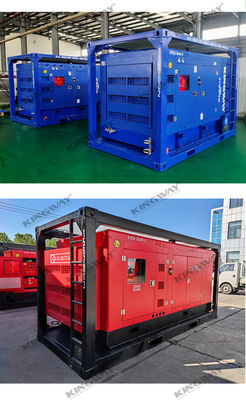 Generatore diesel silenzioso a prova di esplosione della zona II da 20 KVA montato in DNV 2.7-1 per giacimenti offshore di petrolio e gas