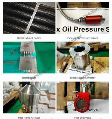 ZONE 2 Motore diesel a prova di scarico ATEX Generatore certificato, pompa d'acqua e compressore d'aria con telaio di sollevamento DNV 2.7-1
