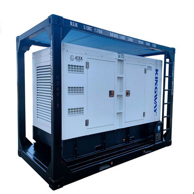 Certificazione ATEX 3fase 200kw 250kva zona2 set di generatori diesel a prova di esplosione DNVGL 2.7-1 motore di servizio di piattaforma a telaio a scivolo