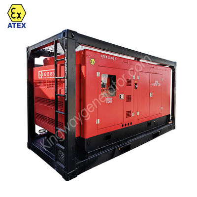 Compressore d'aria a prova di esplosione 375 cm3 con telaio di sollevamento DNV2.7-1 e arrester fiamma per campi di petrolio e gas