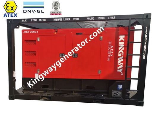 Certificazione ATEX 3 fasi DNVGL 2.7-1 generatore di piattaforma offshore a terra 120kw 150kva zona 2
