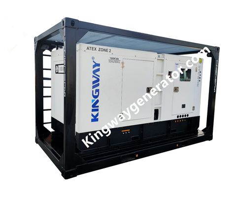 60KVA Kingway ATEX certificato Zona 2 Ex Proof Generatore Diesel Set Con DNV Standards Offshore Servizio telaio di sollevamento