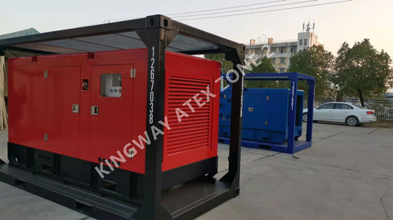 Compressore d'aria diesel antideflagrante Sullair 375CFM Zona ATEX 2 Telaio Kingway DNV