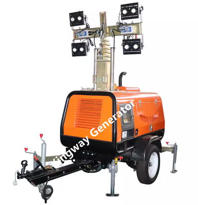 torre del faro della costruzione 400V di 8.8m con il motore di Kubota della lampada del LED