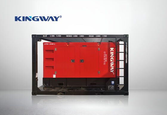 Generatore Diesel Kingway ATEX Zona 2 Silenziato Compatto Antideflagrante da 30KVA con Telaio di Sollevamento DNV
