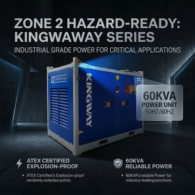 Compressore d'aria diesel antideflagrante ATEX Zona 2 containerizzato con telaio DNV