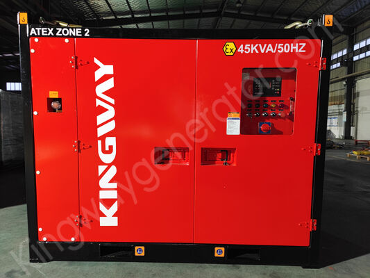 Generatore Diesel Kingway ATEX Zona 2 Silenziato Compatto Antideflagrante da 30KVA con Telaio di Sollevamento DNV
