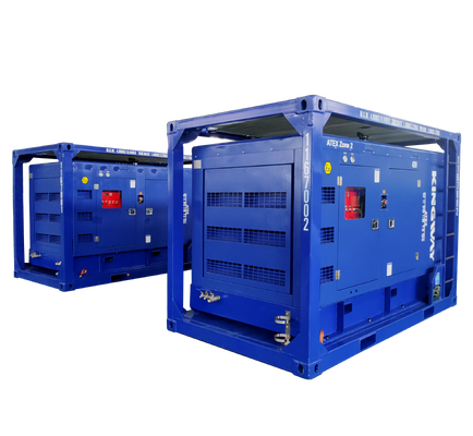 450CFM 150Psi Kingway ATEX Zona 2 T3 Compressore d'aria antideflagrante con motore diesel Sullair Telaio DNV